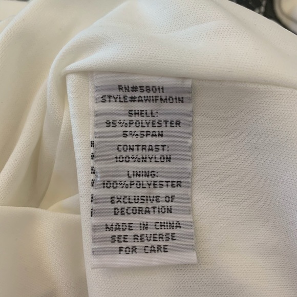 Melrose White Black Lace Cap Sleeve Dress Sz 12 - Picture 5 of 7